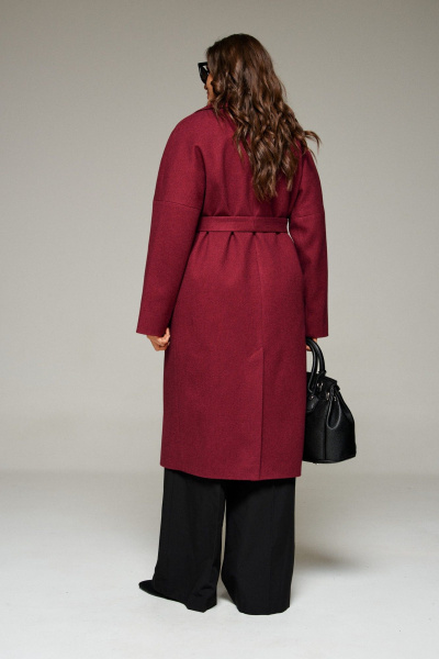 Пальто Beautiful&Free 7025 винный - фото 3