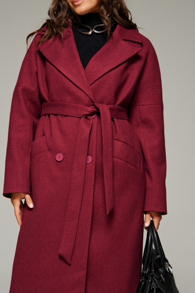Пальто Beautiful&Free 7025 винный - фото 2