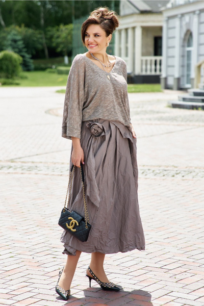 Блуза, юбка Vittoria Queen 25803 капучино - фото 3