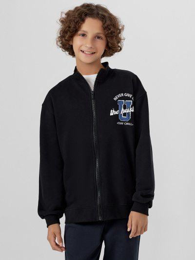 Толстовка Mark Formelle 123448/25-35532П-7 черный_печать3_2_сл_на_дет_пер - фото 1