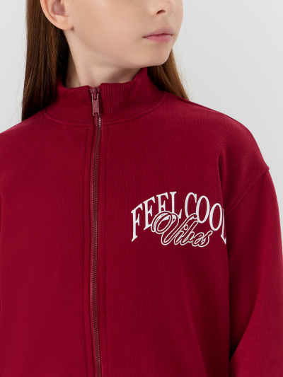 Толстовка Mark Formelle 127932/25-34703П-7 вишневый_печать_1_сл_на_пол_1сл_на_пол - фото 4