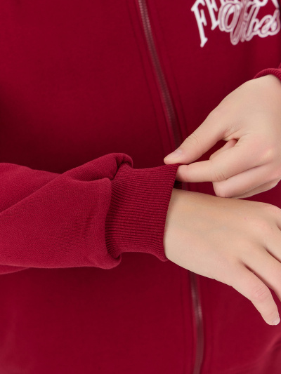 Толстовка Mark Formelle 127932/25-34703П-7 вишневый_печать_1_сл_на_пол_1сл_на_пол - фото 3