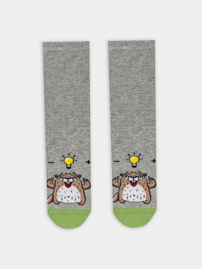 Носки Mark Formelle 430G-1346/B4-123430G-1 серый_меланж_салатовый_рис.1346 - фото 3