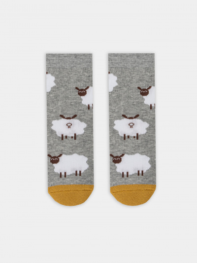 Носки Mark Formelle 504K-2470/B3-23504K серый_меланж_рис.2470 - фото 2