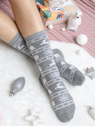 Носки Mark Formelle 375K-1792/22375K-1 серый_меланж_рис.1792 - фото 1