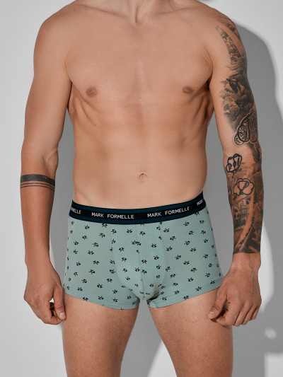 Трусы Mark Formelle 411124-3/25-5136П-5 топоры_на_зеленом_льду_т.зеленый_узор_на_черном - фото 4