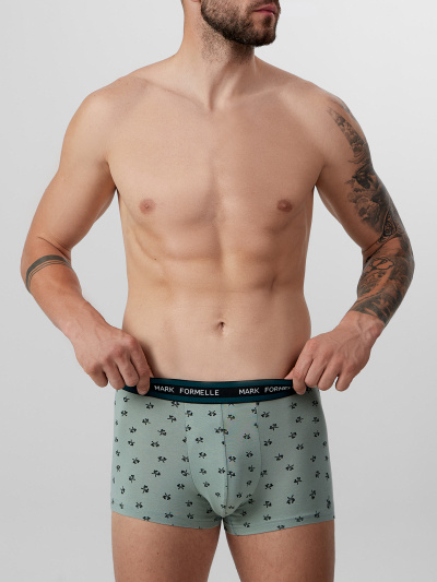 Трусы Mark Formelle 411124-3/25-5136П-5 топоры_на_зеленом_льду_т.зеленый_узор_на_черном - фото 2