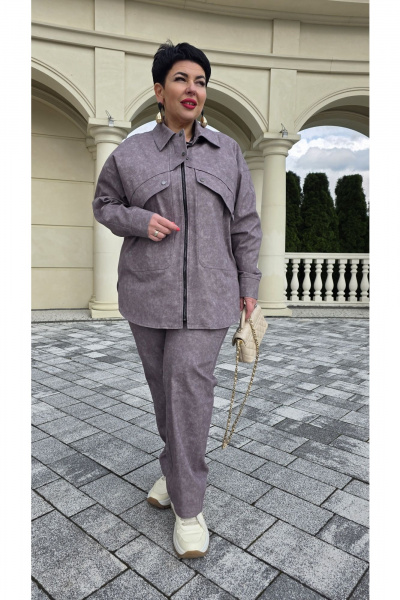 Блуза, брюки Vittoria Queen 26113/1 лиловый - фото 5