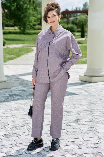 Блуза, брюки Vittoria Queen 26113/1 лиловый - фото 1