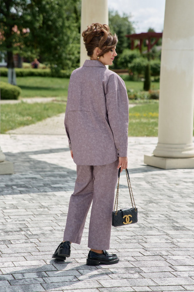 Блуза, брюки Vittoria Queen 26113/1 лиловый - фото 4