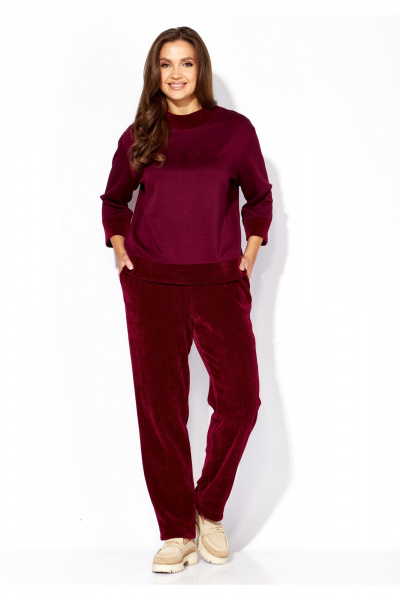 Брюки, джемпер TAiER 1381 винный - фото 2