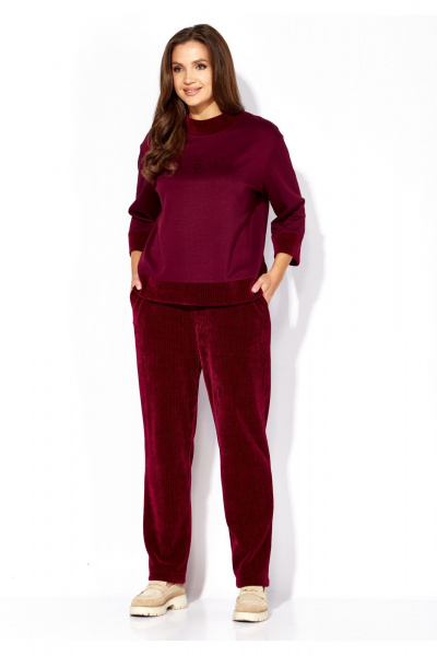 Брюки, джемпер TAiER 1381 винный - фото 1