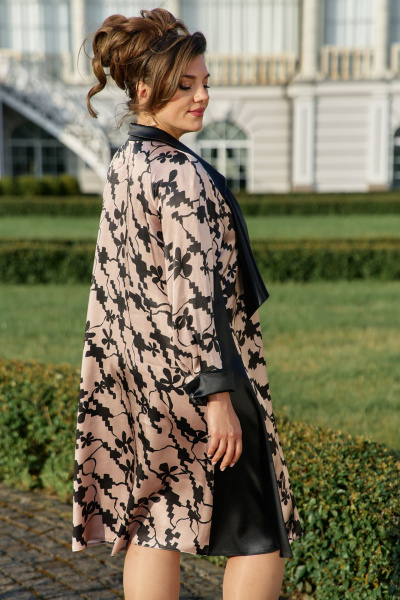 Платье Vittoria Queen 26163 черно-бежевый - фото 3