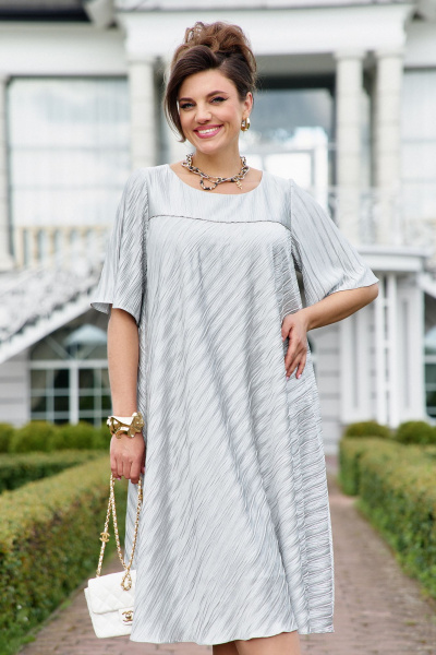 Платье Vittoria Queen 26433 серый - фото 3