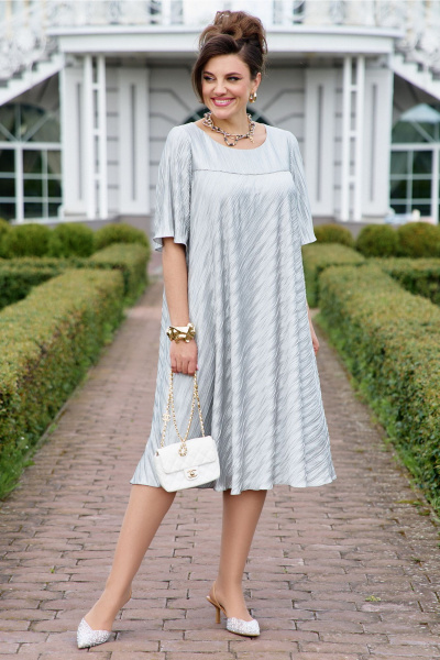 Платье Vittoria Queen 26433 серый - фото 1