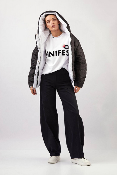 Куртка Rivoli 1069 белый,черный - фото 2