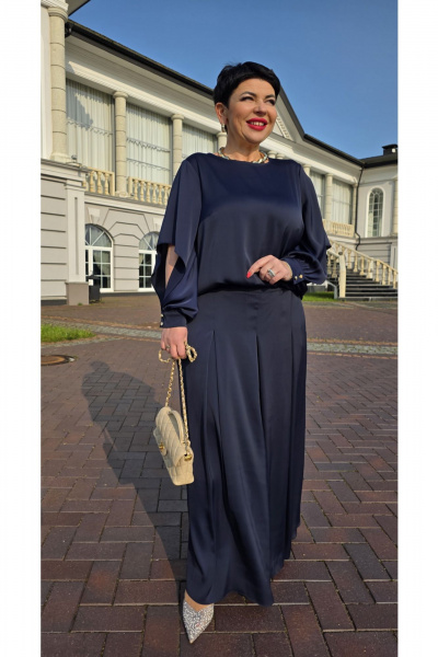 Блуза, брюки Vittoria Queen 26683/1 темно-синий - фото 5