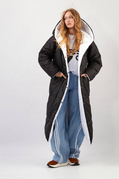 Пальто Rivoli 1065 белый,черный - фото 6