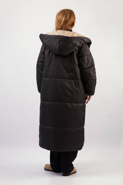 Пальто Rivoli 1065.1 черный,бежевый - фото 7