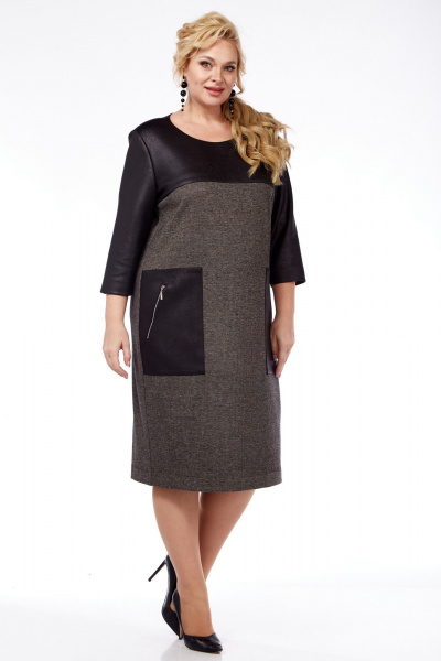 Платье СиБон 0240 коричневый - фото 2