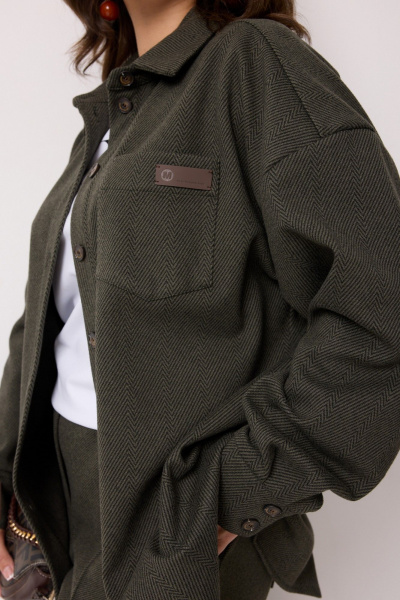 Блуза, брюки Твой имидж 2245 оливковый - фото 5