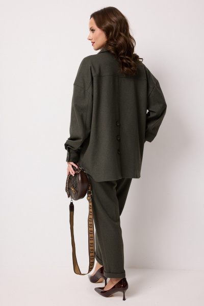 Блуза, брюки Твой имидж 2245 оливковый - фото 6