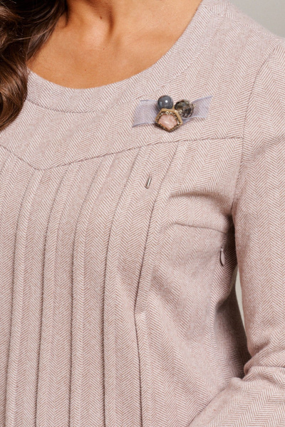 Платье AltaModa 1000 бежевый_елочка - фото 4