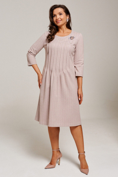 Платье AltaModa 1000 бежевый_елочка - фото 2