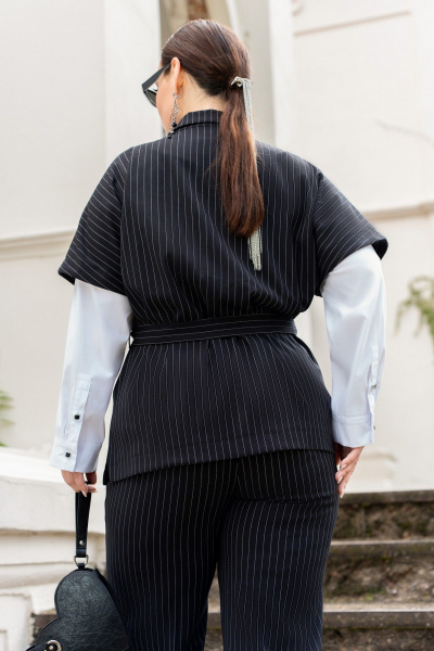 Брюки, жилет ADARIN А11 черный/полоска - фото 8