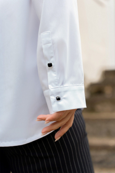 Брюки, рубашка, галстук ADARIN А53 белый/черный/полоска - фото 6