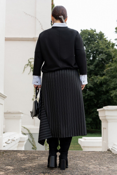 Джемпер, юбка ADARIN А36 черный - фото 7