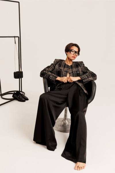 Жакет прямого силуэта с карманами и пуговицами DILIA 0781 мультидизайн - фото 3