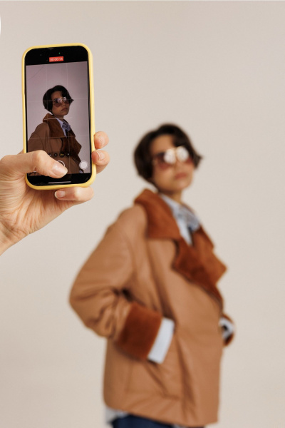 Демисезонная женская куртка из плащевки DILIA 0630-2 рыжий - фото 4