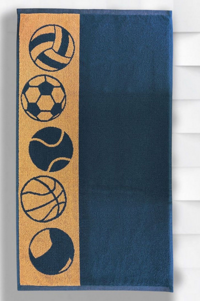 Полотенце Речицкий текстиль 6с102.411ж1 мячи т.серый - фото 1