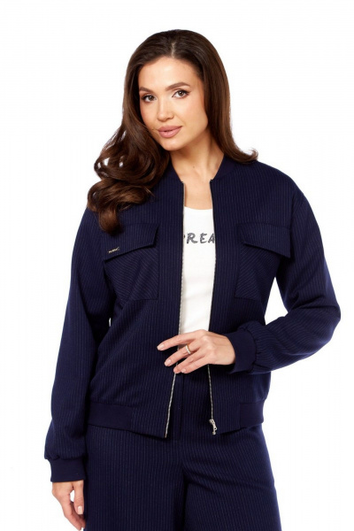 Брюки, бомбер, топ Милора-стиль 1370 синий - фото 3