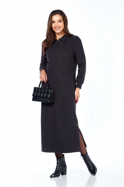 Платье БагираАнТа 1071 графит - фото 1