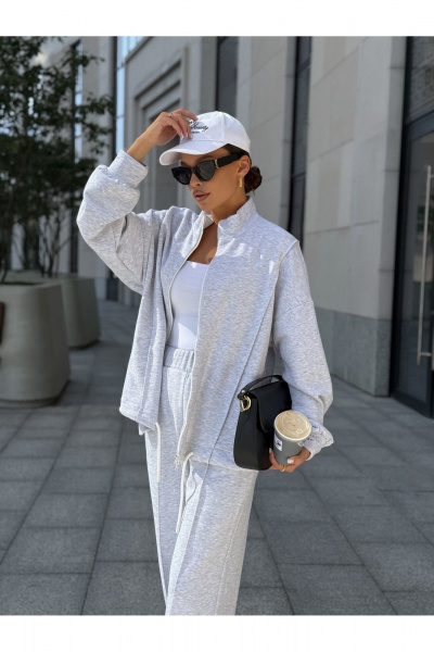 Брюки, джемпер Dilana VIP 2118 светло-серый - фото 7