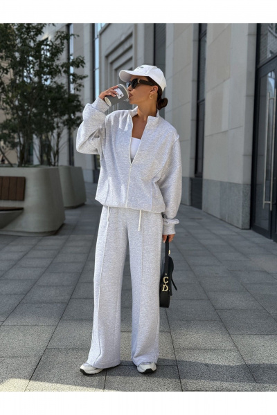 Брюки, джемпер Dilana VIP 2118 светло-серый - фото 6