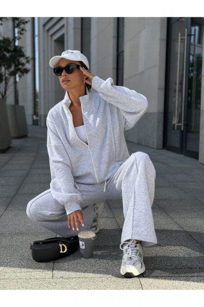 Брюки, джемпер Dilana VIP 2118 светло-серый - фото 2