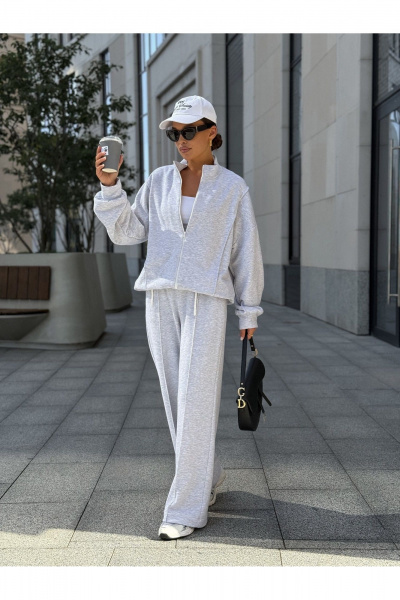 Брюки, джемпер Dilana VIP 2118 светло-серый - фото 1
