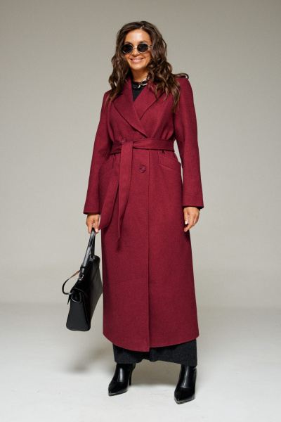 Пальто Beautiful&Free 7026 вино - фото 14