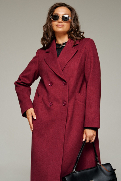 Пальто Beautiful&Free 7026 вино - фото 13