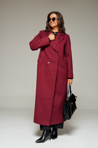 Пальто Beautiful&Free 7026 вино - фото 12