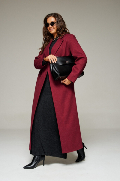 Пальто Beautiful&Free 7026 вино - фото 10