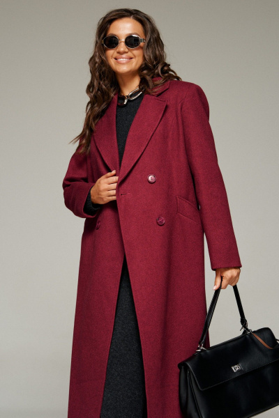 Пальто Beautiful&Free 7026 вино - фото 9