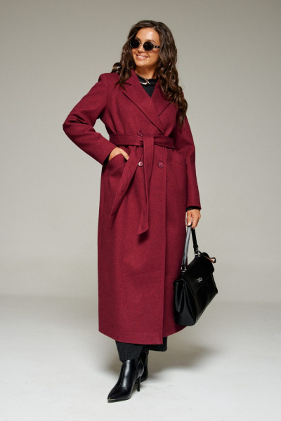 Пальто Beautiful&Free 7026 вино - фото 3