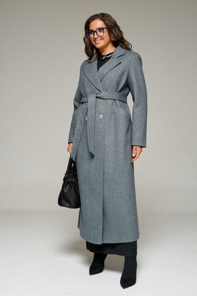 Пальто Beautiful&Free 7026 серый - фото 14