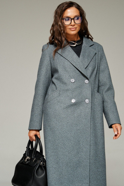 Пальто Beautiful&Free 7026 серый - фото 13