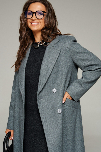 Пальто Beautiful&Free 7026 серый - фото 10