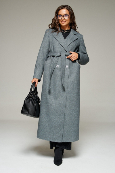 Пальто Beautiful&Free 7026 серый - фото 2